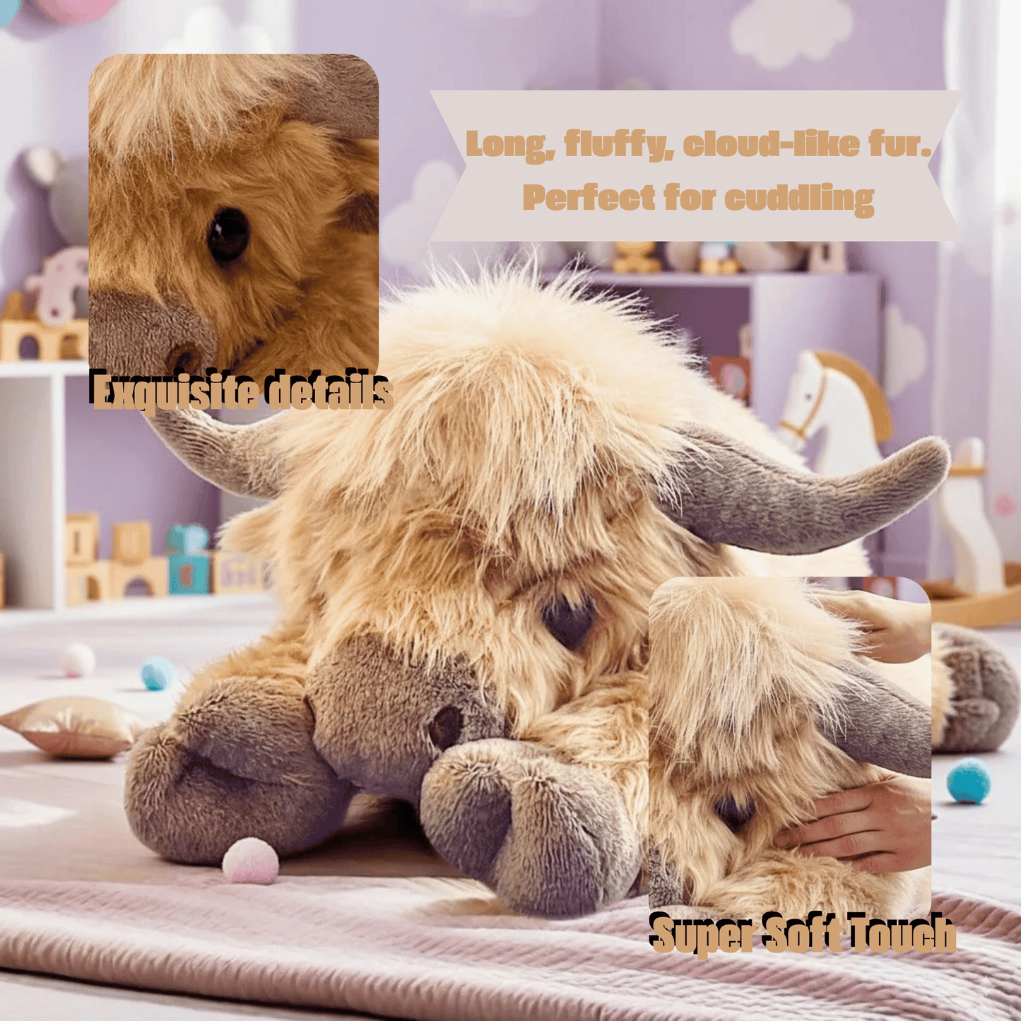 Weighted Highland Bull Pillow