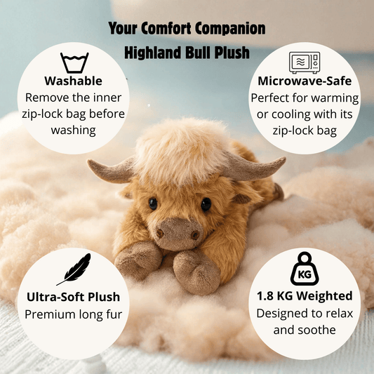 Weighted Highland Bull Pillow